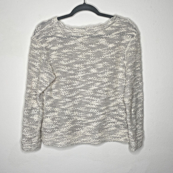 Ace Delivery Off White Cream Gray Marled Light Weight Boucle Sweater Size XS - Picture 3 of 11